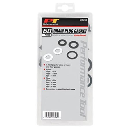 Drain Plug Gasket Assortment, 60PK